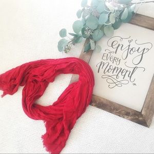 J. Crew Red Scarf